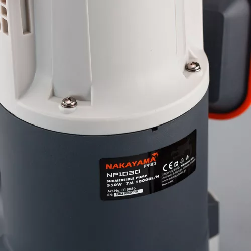 NAKAYAMA PRO Merülő szennyvízszivattyú 550 W, 10000 l/h, 35 mm szemcseméretig (NP1030)