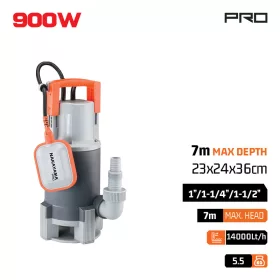   NAKAYAMA PRO Merülő szennyvízszivattyú 900 W, 14000 l/h, 35 mm szemcseméretig (NP1040)