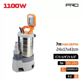   NAKAYAMA Búvárszivattyú 900W, 8,5m, 15500L/óra, szennyvízhez (NP1100)