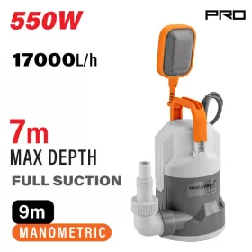   NAKAYAMA PRO Úszókapcsolós merülő szivattyú 550 W, 17000 l/h, 1 mm szívási szintig (NP1115)