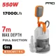 NAKAYAMA PRO Úszókapcsolós merülő szivattyú 550 W, 17000 l/h, 1 mm szívási szintig (NP1115)
