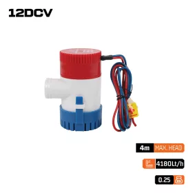   NAKAYAMA Fenékvízszivattyú hajóhoz 12 V, 4180 l/óra, 4 m emelőmagasság, 29 mm (NP1160)