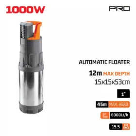   NAKAYAMA Merülő öntöző szivattyú kúthoz és ciszternához, 1000 W, 6000 l/h (NP1180)