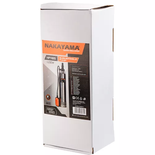 NAKAYAMA PRO Inox mélykúti búvárszivattyú 1200 W, 5500 l/h, 54 m emelőmagasság (NP1185)