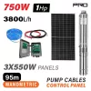 NAKAYAMA PRO Napelemes szivattyú (96V, 750W, 1.0LE, 3,8m³/h vízhozam, 95m max. emelőmagasság, 1,25" kimenet) (NP2230)