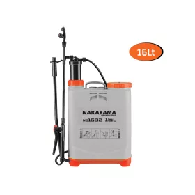   NAKAYAMA Háti nyomáspermetező kézi pumpával, 16 l, 3 szórófejjel (NS1602)