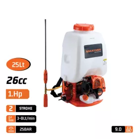   NAKAYAMA Benzinmotoros háti permetező 25 l, 26 cm³, 15–25 bar  (NS2635)