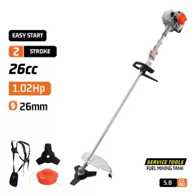   NAKAYAMA Benzines bozótvágó, fűkasza,  26 cm³, 1 LE, 255 mm-es háromágú vágótárcsával (PB2626)