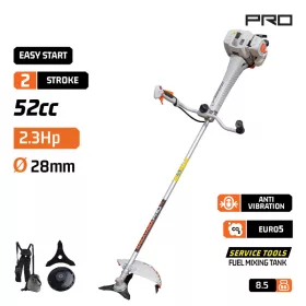   NAKAYAMA PRO Benzinmotoros fűkasza és bozótirtó, 52 cm³, 2,3 LE, rezgéscsillapító rendszerrel (PB5600)