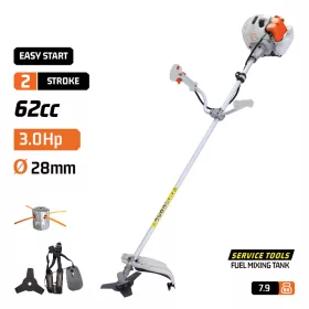   NAKAYAMA Benzines bozótvágó, fűkasza,  62 cm³, 3 LE, 255 mm-es háromágú vágótárcsával (PB6210)