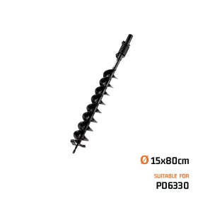   NAKAYAMA PRO Kétspirálos földfúrószár rugóval benzines földfúróhoz Ø 15 × 80 cm (PD1590)