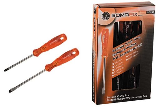 Somafix 7 részes PVC csavarhúzó készlet, lapos és csillag (SFKS7)