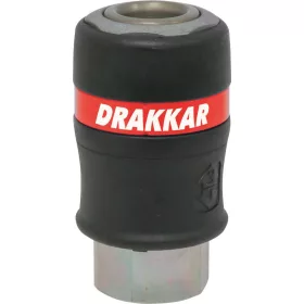   DRAKKAR nagy átfolyású, kettős biztonságú gyorscsatlakozó hüvely (01330)