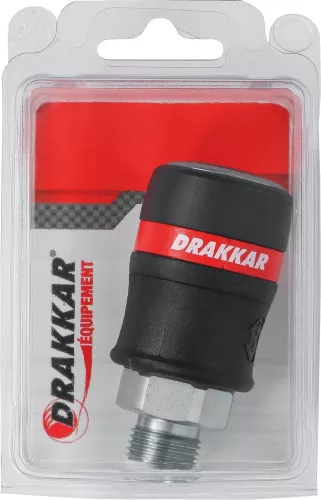 DRAKKAR nagy átfolyású, kettős biztonságú gyorscsatlakozó hüvely (01334)