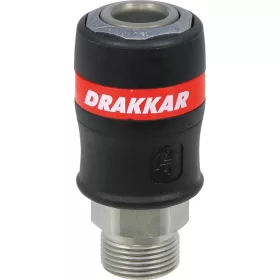   DRAKKAR nagy átfolyású, kettős biztonságú gyorscsatlakozó hüvely (01336)