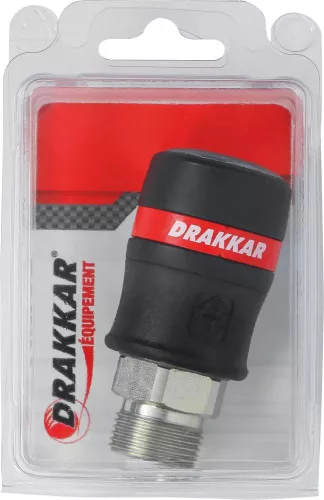 DRAKKAR nagy átfolyású, kettős biztonságú gyorscsatlakozó hüvely (01336)