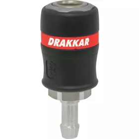   DRAKKAR nagy átfolyású, kettős biztonságú gyorscsatlakozó hüvely (01338)