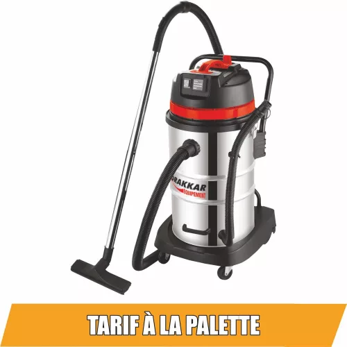 DRAKKAR száraz-nedves porszívó billenthető rozsdamentes tartállyal és gépcsatlakozóval, 50 l, 1200 W (07403)