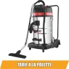 DRAKKAR hárommotoros száraz-nedves porszívó billenthető tartállyal, 80 l, 3600 W, 5 m tömlő (07408)