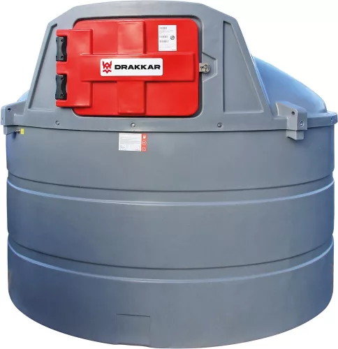 DRAKKAR duplafalú HDPE gázolaj-tárolótartály, szivattyúkészlettel, 5000 l, 230 V (08006)