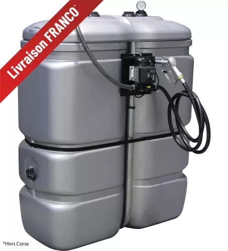 DRAKKAR duplafalú HDPE gázolaj-tárolótartály, 1000 l (08072)