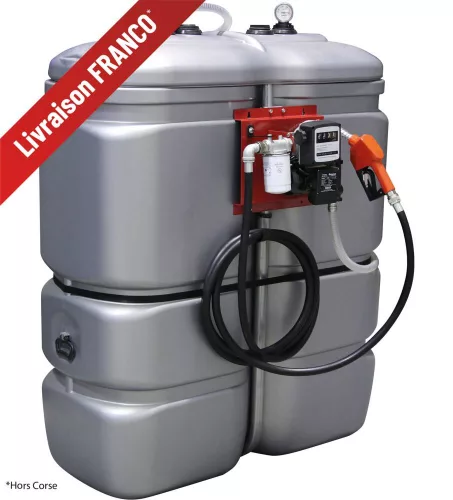 DRAKKAR duplafalú HDPE gázolaj-tárolótartály, 1000 l (08073)