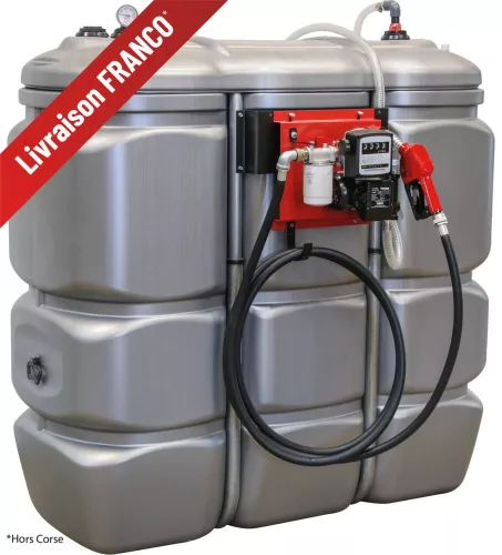 DRAKKAR duplafalú HDPE gázolaj-tárolótartály, 1500 l (08127)