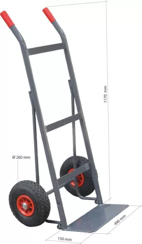 DRAKKAR molnárkocsi felfújható kerekekkel, 150 kg (09072)