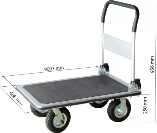 DRAKKAR 4 kerekű szállítókocsi felfújható kerekekkel, 300 kg (09104)