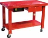 DRAKKAR mobil fém munkapad fiókokkal és olajgyűjtő tálcával, 1200 × 640 mm, 150 kg (09276)