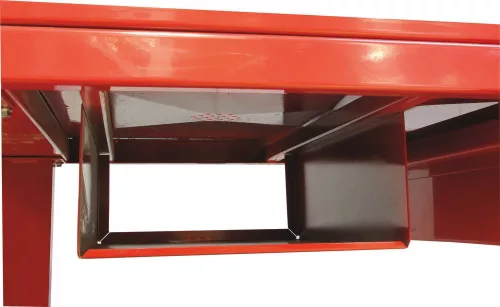 DRAKKAR mobil fém munkapad fiókokkal és olajgyűjtő tálcával, 1200 × 640 mm, 150 kg (09276)