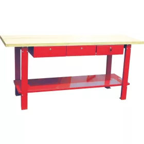   DRAKKAR fa munkalapos munkapad 3 fiókkal, 2000 × 640 mm, 350 kg (09279)