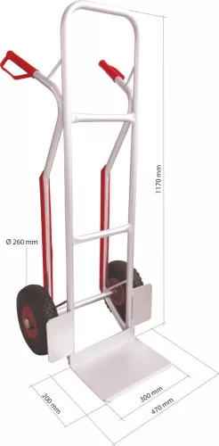 DRAKKAR alumínium molnárkocsi tömör, defektmentes kerekekkel, 200 kg (09454)