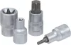 DRAKKAR Torx bitdugókulcskészlet, 1/2 col, T27–T70, E10–E24, 17 db (10772)