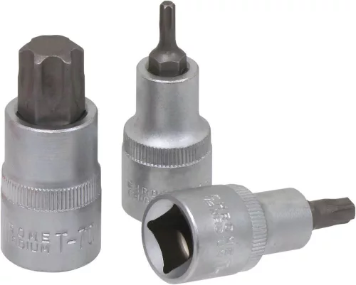 DRAKKAR Torx bitdugókulcskészlet, 1/2 col, T20–T70, 10 db (10774)