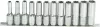 DRAKKAR hosszú dugókulcskészlet, 1/2 col, 8–19 mm, 12 db (10827)