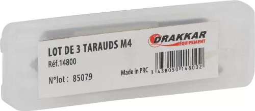 DRAKKAR háromlépcsős kézi menetfúrókészlet, M3–M20, 3 db (14800)