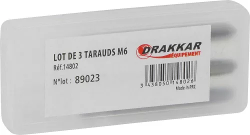 DRAKKAR háromlépcsős kézi menetfúrókészlet, M3–M20, 3 db (14802)
