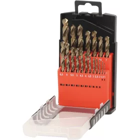  DRAKKAR köszörült HSS-Co 5% fémfúrókészlet PVC dobozban, 1–10 mm, 19 db (22232)