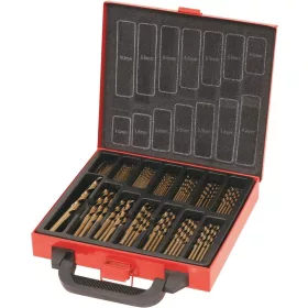   DRAKKAR köszörült HSS-Co 5% fémfúrókészlet fémkofferben, 1–10 mm, 120 db (23290)