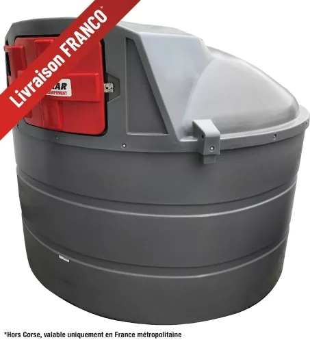 DRAKKAR duplafalú HDPE gázolaj-tárolótartály, szivattyúkészlettel, 5000 l, 230 V (56030)