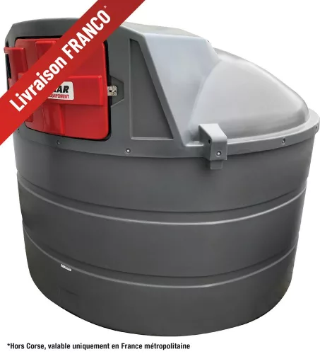 DRAKKAR duplafalú HDPE gázolaj-tárolótartály, szivattyúkészlettel, 5000 l, 230 V (56035)