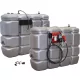 DRAKKAR duplafalú HDPE gázolajtartály-készlet, 2 × 2000 l (56042)