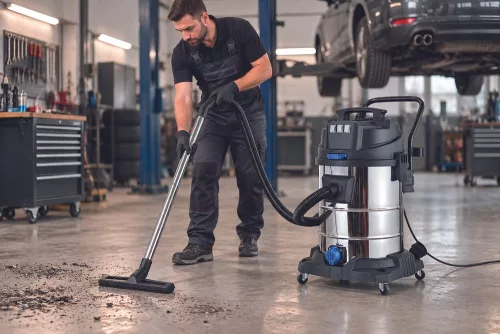 STILKER hárommotoros száraz-nedves porszívó 3 m tömlővel, 80 l, 230 V, 3000 W (64754)