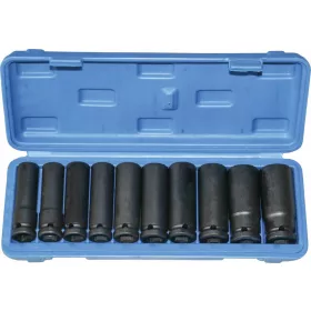   STILKER gépi hosszú dugókulcskészlet, 1/2 col, 10–24 mm, 10 db (67391)