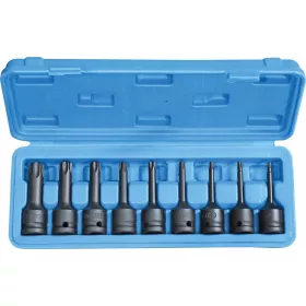   STILKER gépi Torx bitdugókulcskészlet, 1/2 col, T20-T70, 9 db (67403)