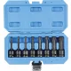 STILKER gépi XZN bitdugókulcskészlet, 1/2 col, M5–M18, 8 db (67404)