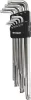 DRAKKAR extra hosszú imbusz- és Torx L-kulcskészlet, 1,5–10 mm/T10–T50, 18 db (68441)