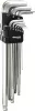 DRAKKAR extra hosszú imbusz- és Torx L-kulcskészlet, 1,5–10 mm/T10–T50, 18 db (68442)