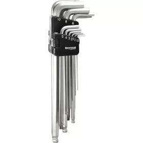   DRAKKAR extra hosszú imbusz- és Torx L-kulcskészlet, 1,5–10 mm/T10–T50, 18 db (68442)